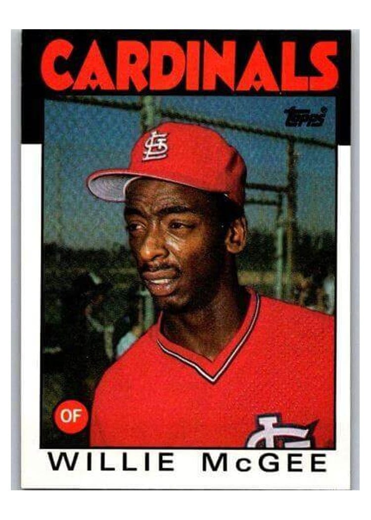 1986 Topps Base Set Willie McGee #580 card