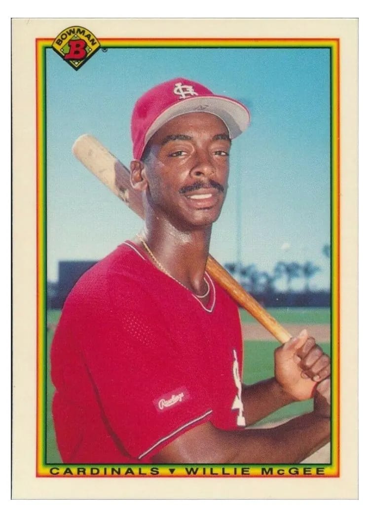 1990 Bowman Tiffany Willie McGee #194 card