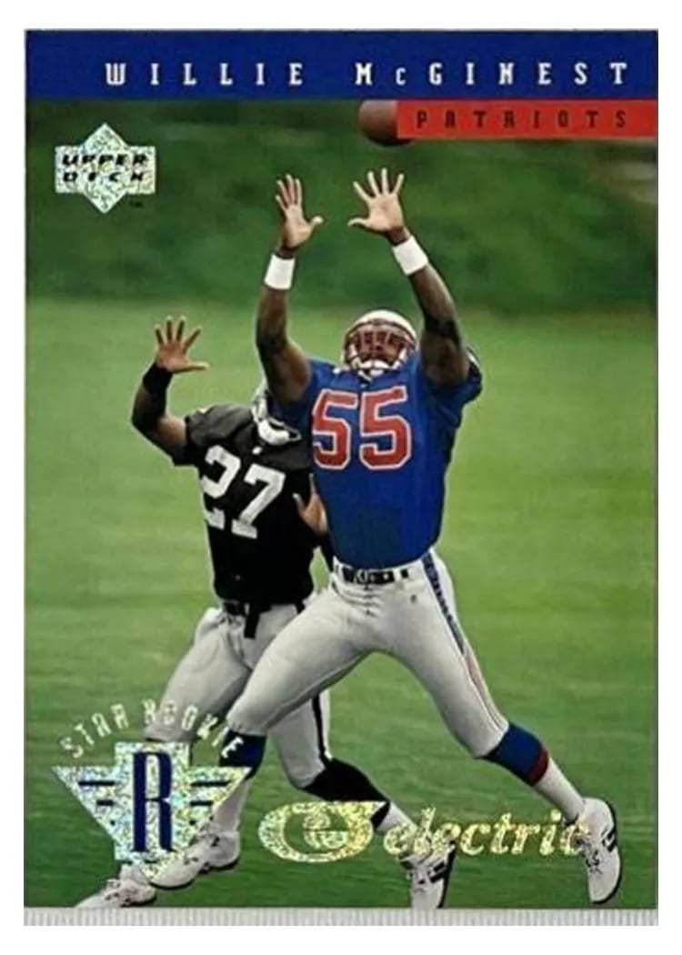 1994 Upper Deck Willie McGinest Electric Gold #8 card