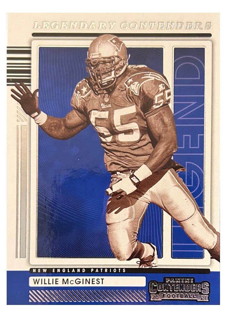 2021 Panini Contenders Legendary Contenders Willie McGinest #LGD-WMC card