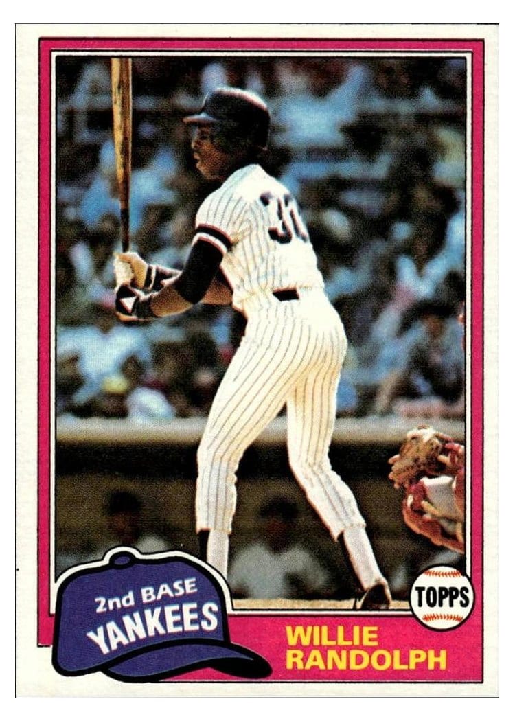 1981 Topps Willie Randolph #60 card