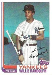 1982 Topps Base Set Willie Randolph #569 card