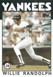 1986 Topps Base Set Willie Randolph #455 card