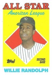 1988 Topps Base Set Willie Randolph #387 card