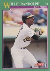 1991 Score Base Set Willie Randolph #194 card