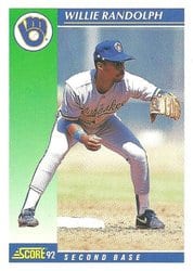 1992 Score Base Set Willie Randolph #30 card