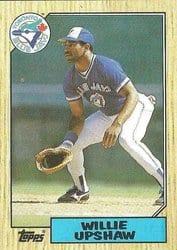 1987 Topps Base Set Willie Upshaw #245 card
