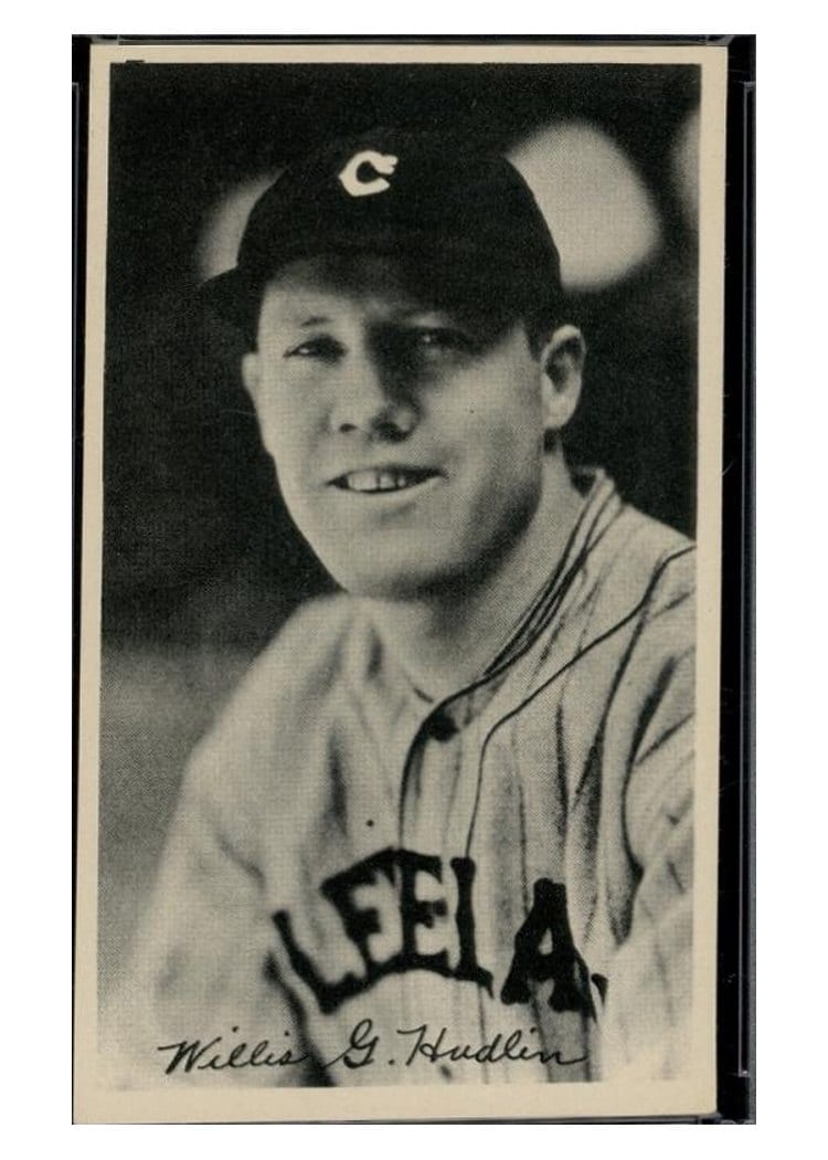 1936 National Chicle Fine Pens Willis G. Hudlin card