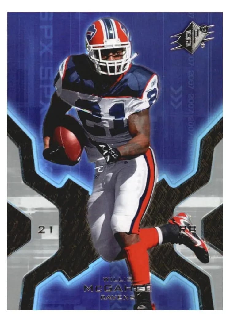 2007 Spx Willis McGahee #9 card