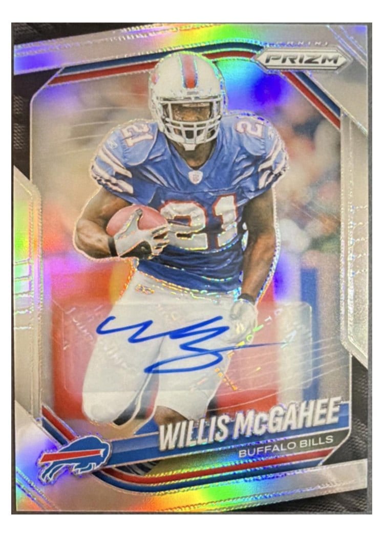 2025 Panini Prizm Base Set Willis McGahee Prizm Choice Autograph #45 card