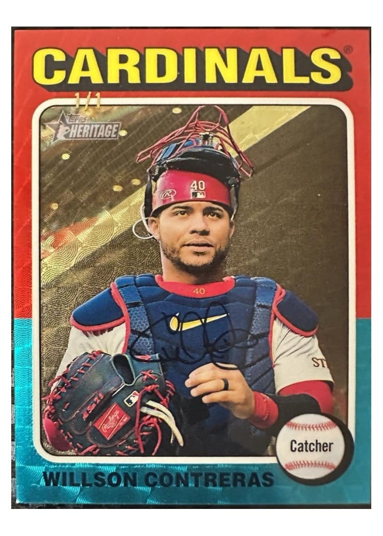 2024 Topps Heritage Base Set Willson Contreras #520 card