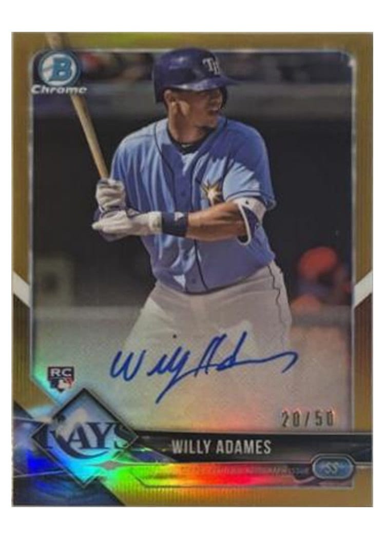 2018 Bowman Chrome Rookie Autographs Willy Adames #BCRA-WA card