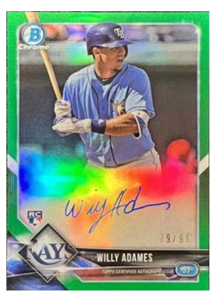 2018 Bowman Chrome Rookie Autographs Willy Adames #BCRA-WA card