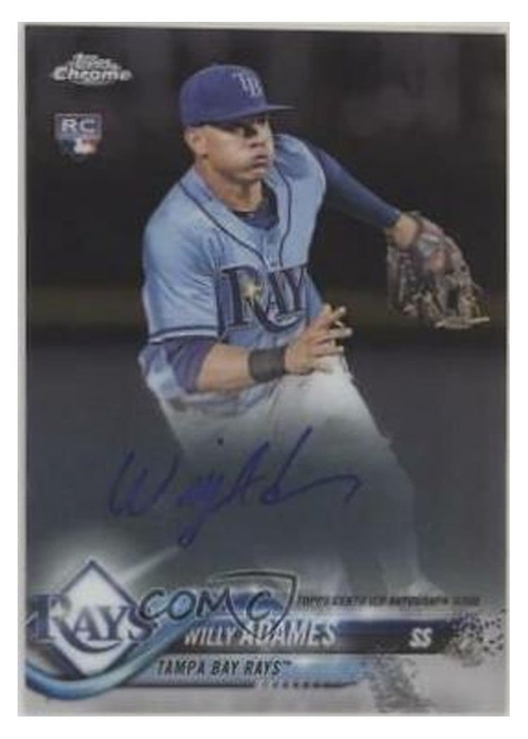2018 Topps Chrome Rookie Autographs Willy Adames #RA-WA card