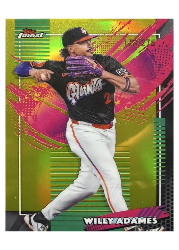 2026 Topps Finest Willy Adames Yellow Refractor #270 card