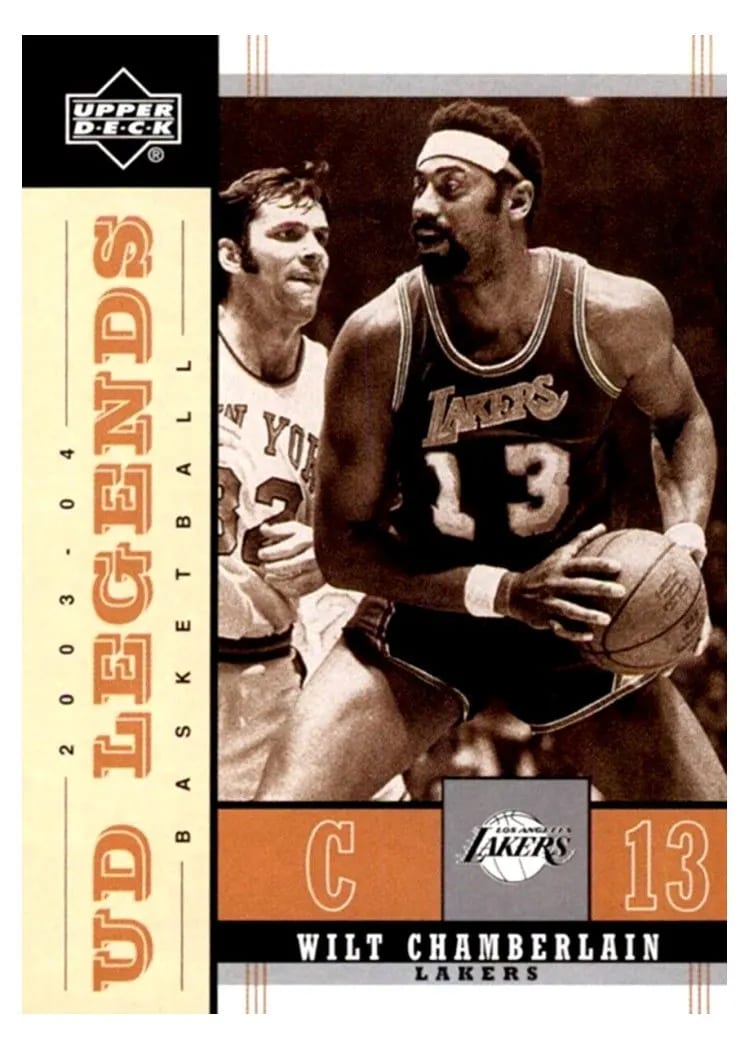 2003 Upper Deck Legends Throwback Wilt Chamberlain #39 card
