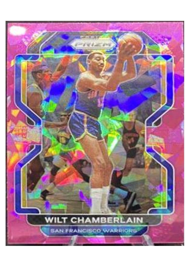 2021-22 Panini Prizm Base Set Wilt Chamberlain Pink Ice Prizm #260 card