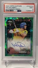2024 Topps Chrome Sapphire Edition Chrome Sapphire Autographs Wilyer Abreu #CSA-WA card