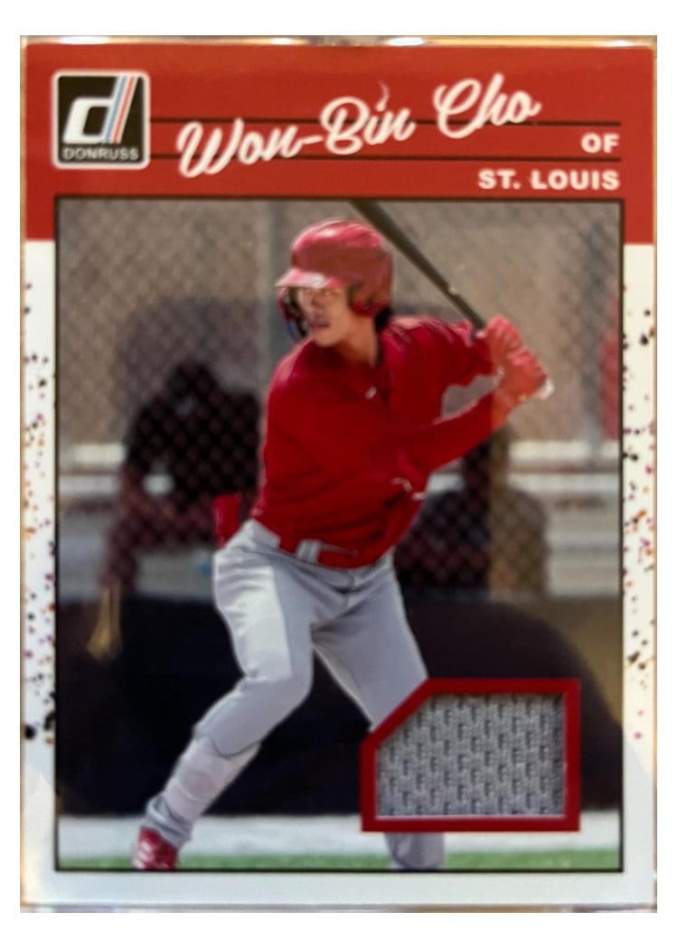 2023 Donruss Retro 1990 Materials Won-Bin Cho #90M-WBC card