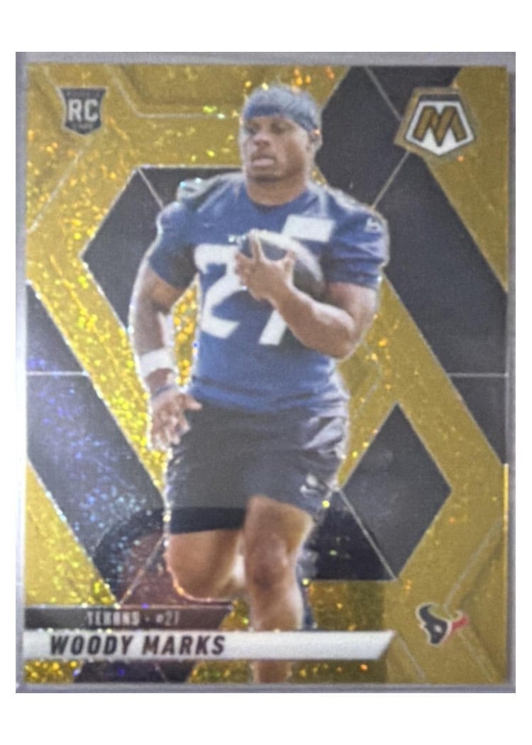2025 Panini Mosaic Base Set Woody Marks Gold Glitter #395 card