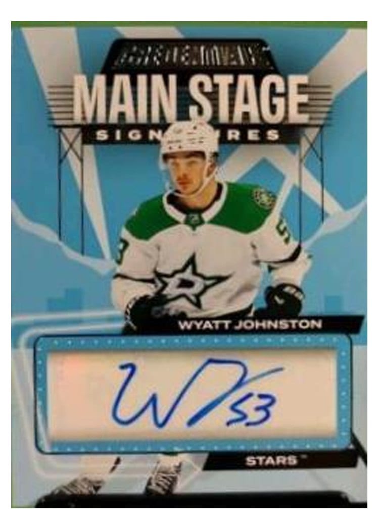2023-24 Upper Deck Credentials Main Stage Signatures Wyatt Johnston #MS-WJ card