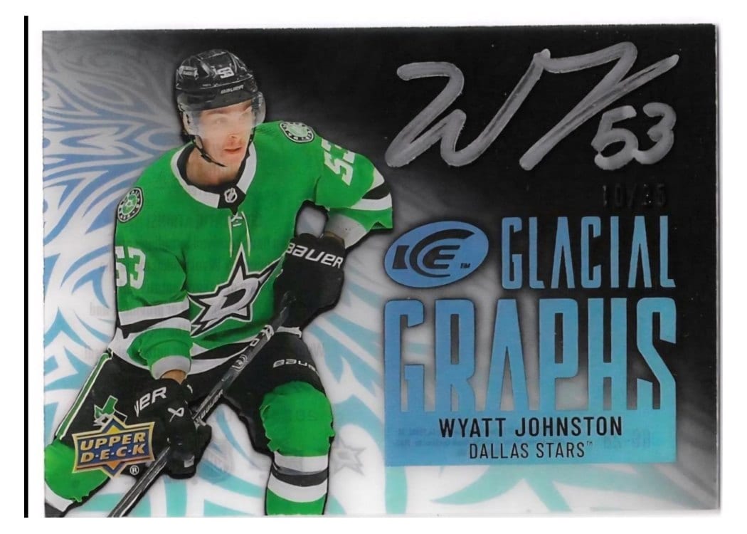 2024-25 Upper Deck Ice Glacial Graphs Wyatt Johnston #GG-28 card