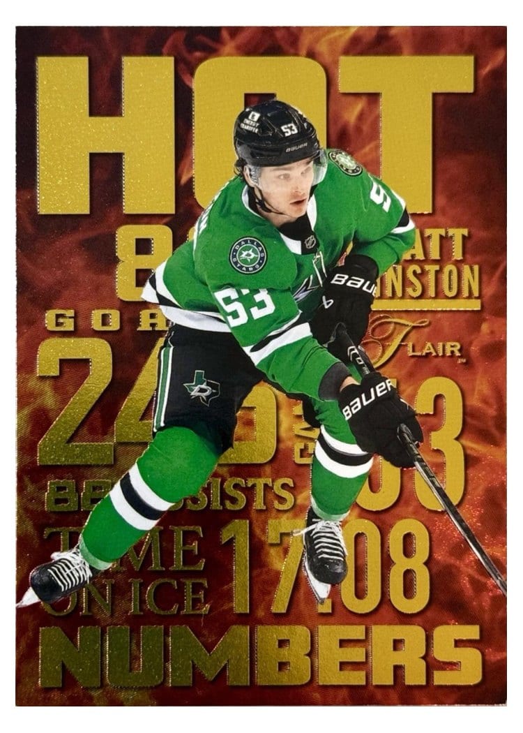 2025-26 Flair Hot Numbers Wyatt Johnston #HN-9 card