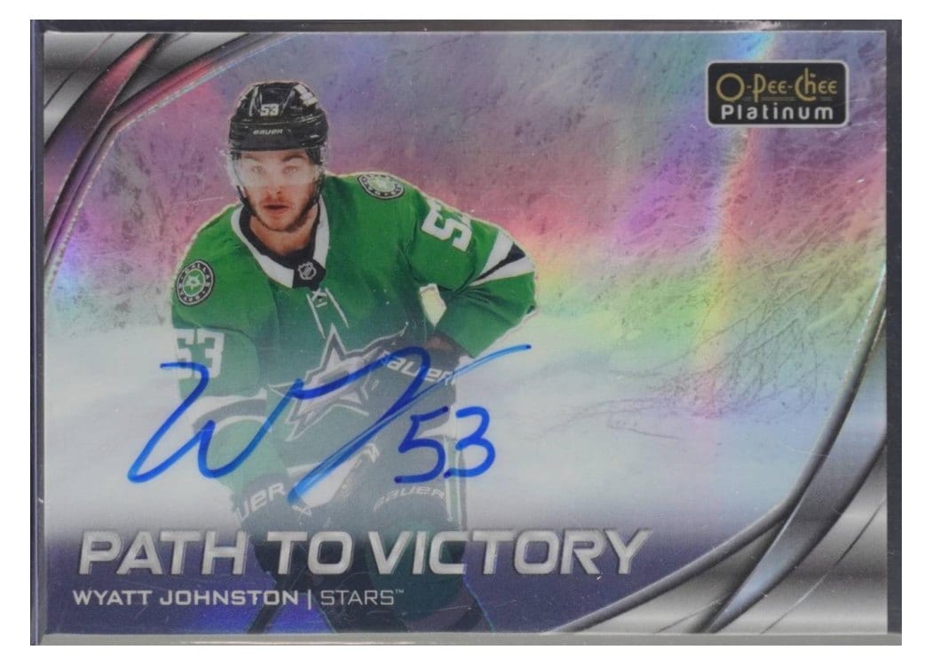 2025-26 O-Pee-Chee Platinum Path to Victory Rainbow Auto Wyatt Johnston #PV-12