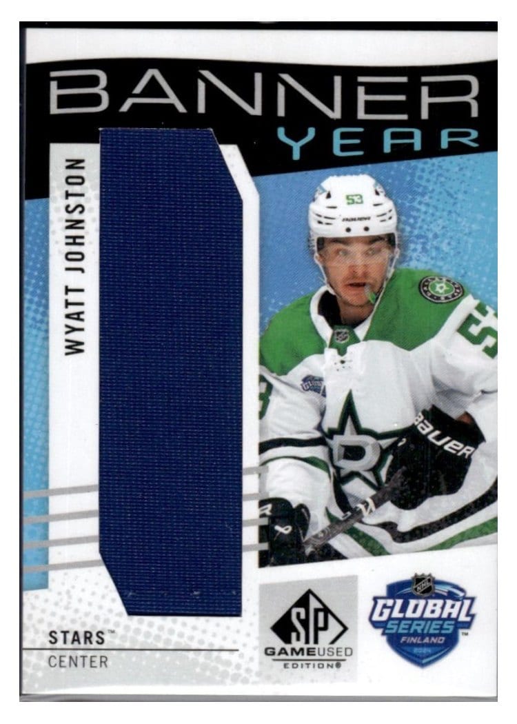 2025-26 SP Game Used 2024 Global Series Stars vs. Panthers Banner Year Relics Wyatt Johnston #BTGSF-WJ card