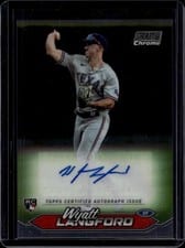2024 Stadium Club Chrome Autographs Wyatt Langford #SCCA-WL card
