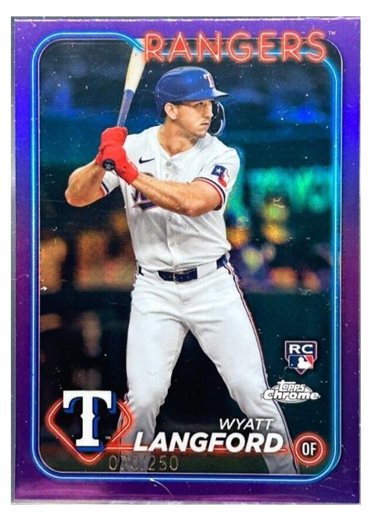 2024 Topps Chrome Base Set Wyatt Langford #122 card