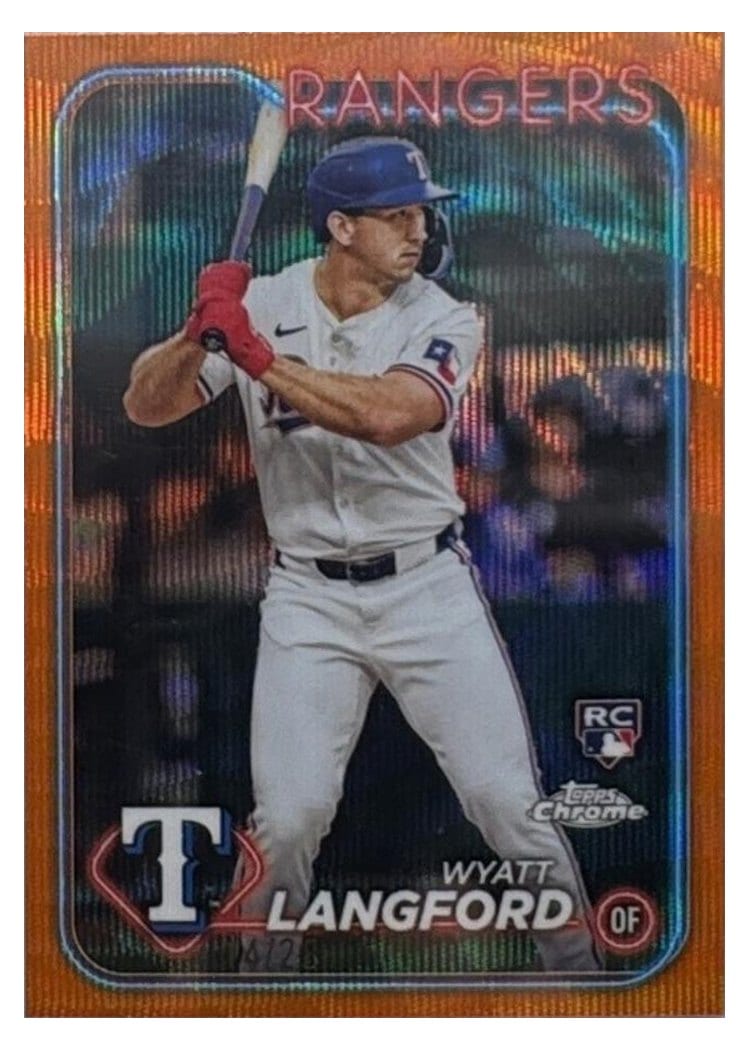 2024 Topps Chrome Base Set Wyatt Langford #122 card