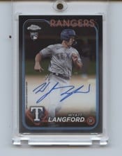 2024 Topps Chrome Rookie Autographs Wyatt Langford #RA-WL card