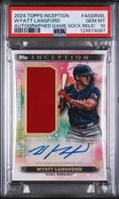 2024 Topps Inception Autographed Game Socks Relic Wyatt Langford #AGSR-WL card