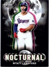 2025 Topps Chrome Black Nocturnal Wyatt Langford #NOC-28 card