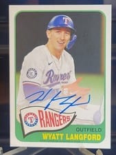 2025 Topps Heritage 25th Anniversary Autographs Wyatt Langford #H25A-WL card