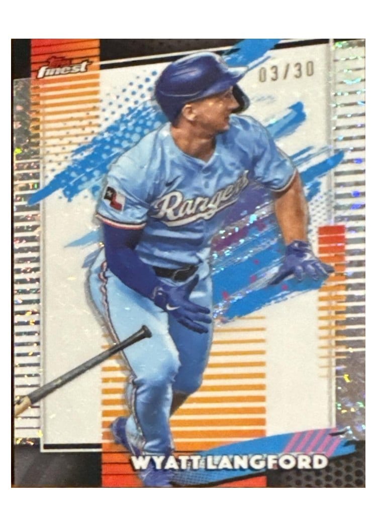 2026 Topps Finest Wyatt Langford White Mini Diamond Refractor #178 card