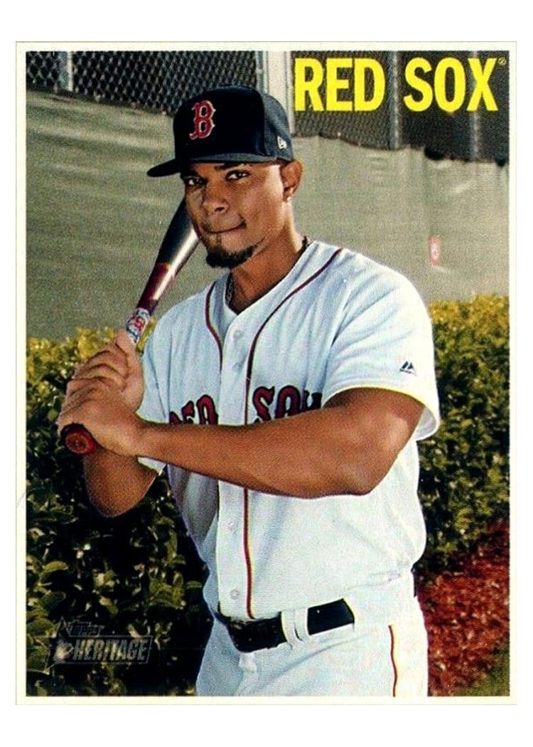2019 Topps Heritage Base Set Xander Bogaerts #487 card
