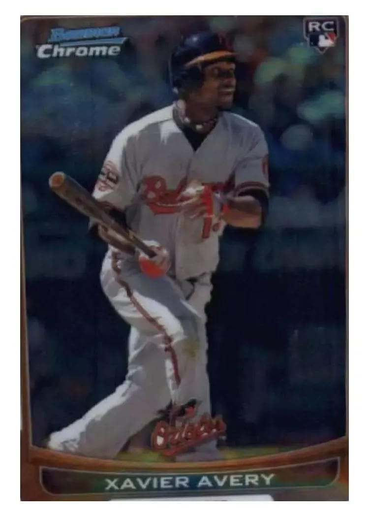 2012 Bowman Chrome Draft Xavier Avery #34 card