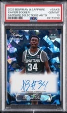 2023-24 Bowman University Chrome Sapphire Sapphire Selections Autographs Xavier Booker #SA-XB card