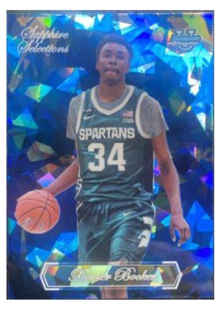 2023-24 Bowman University Chrome Sapphire Sapphire Selections Xavier Booker #SAS-12 card