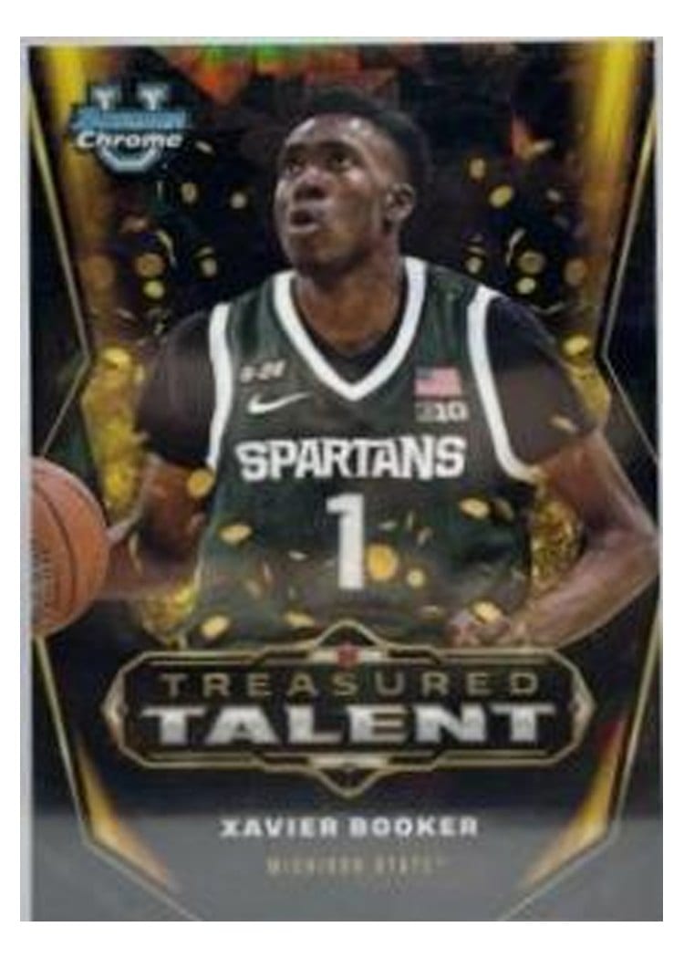 2023-24 Bowman University Chrome Sapphire Treasured Talent Xavier Booker #TT-6 card