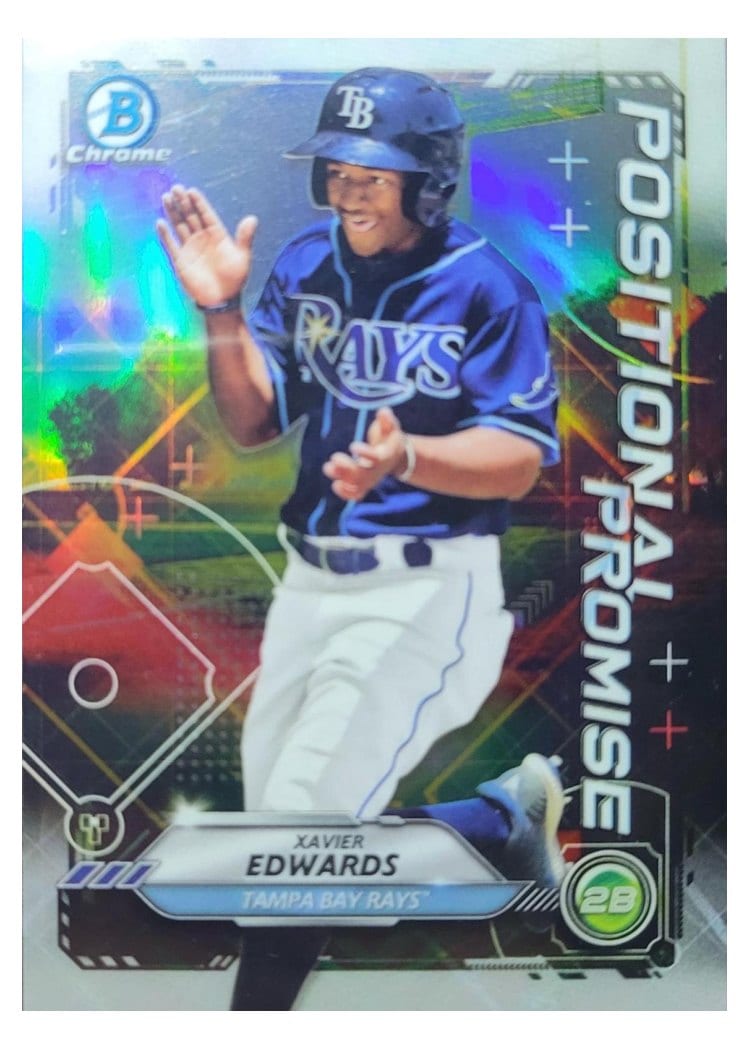 2021 Bowman Positional Promise Xavier Edwards #POS-XE card