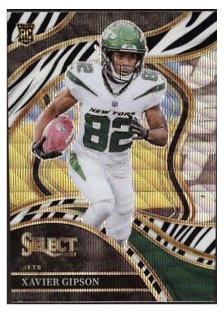 2023 Panini Select Base Set Xavier Gipson Zebra Prizm #205 card