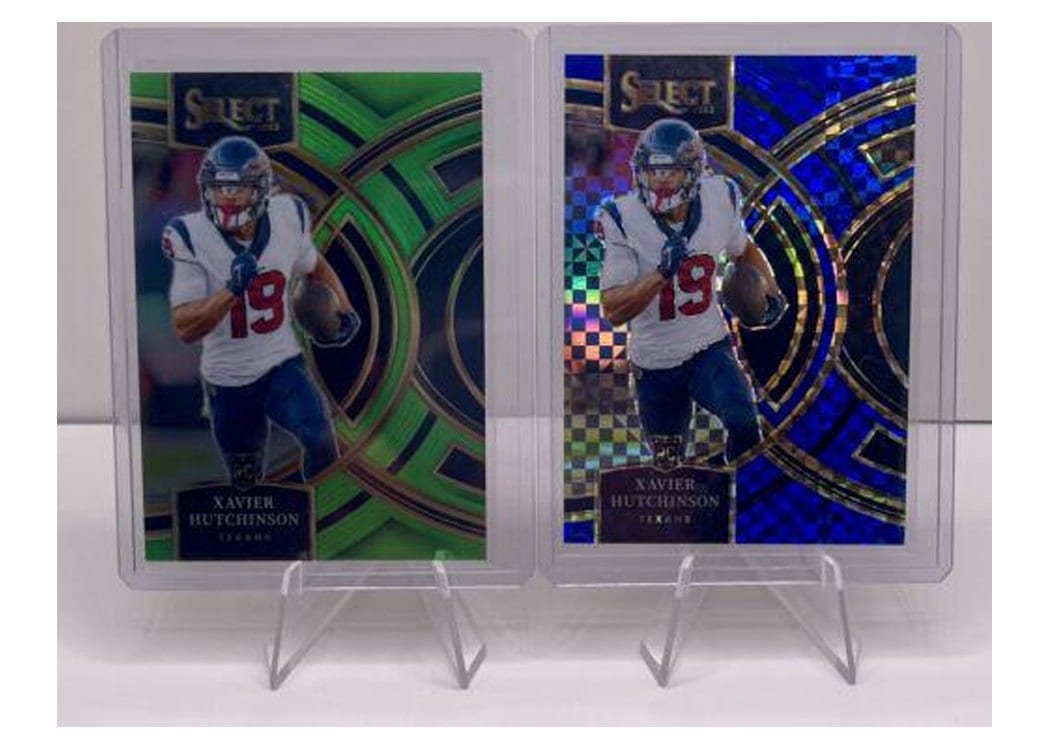 2023 Panini Select Base Set Xavier Hutchinson Blue Prizm #154 card