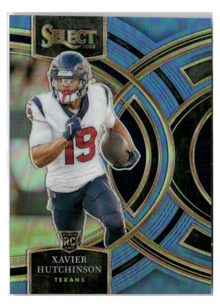 2023 Panini Select Base Set Xavier Hutchinson Light Blue Prizm #154 card