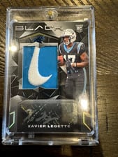 2024 Panini Black Rookie Patch Autographs Xavier Legette #209 card