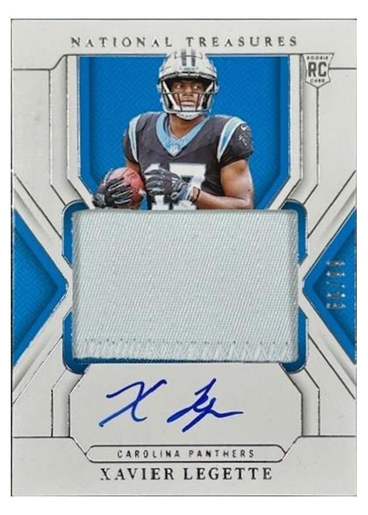 2024 Panini National Treasures Base Set Xavier Legette #162 card