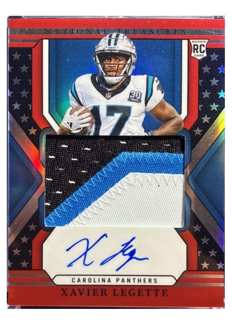 2024 Panini National Treasures Base Set Xavier Legette #162 card