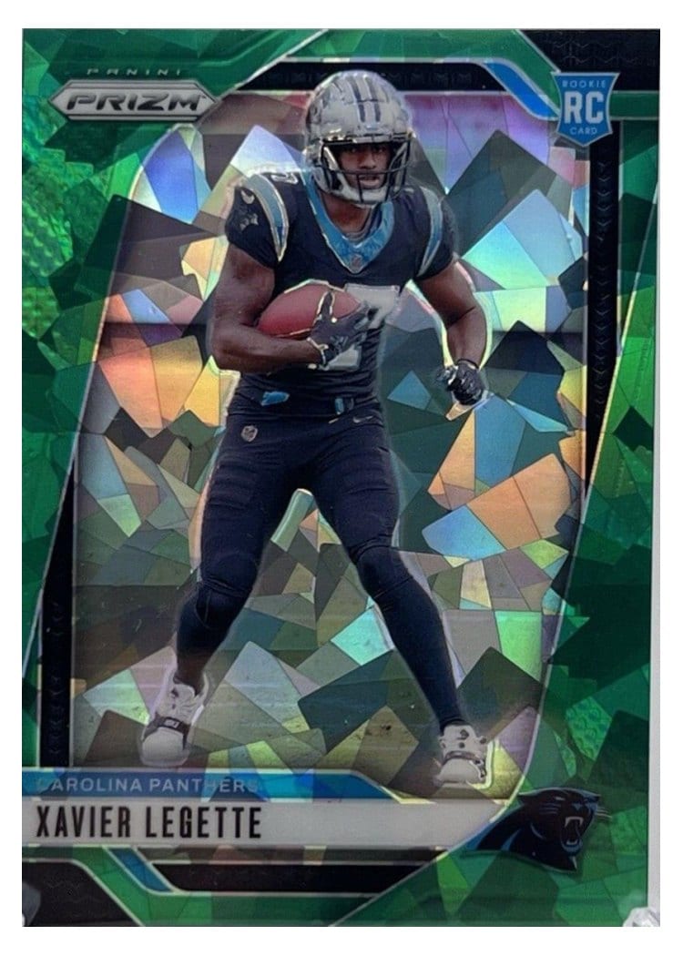 2024 Panini Prizm Base Set Xavier Legette Green Ice #398 card